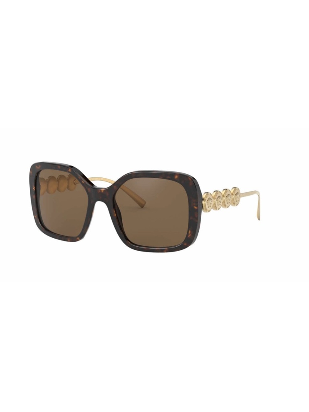 NWOT VERSACE 4375 108/73 Sunglasses Women's Havana Gold/Brown Square 53-mm